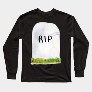 Watercolor Gravestone Long Sleeve T-Shirt